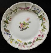 SWANSEA PORCELAIN CRUCIFORM DISH circa 1816, of Dynevor pattern by David Evans with centred spray of