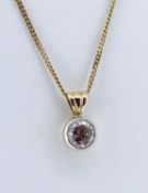 DIAMOND SOLITAIRE PENDANT, the single stone measuring 0.8-1.0cts approx. (visual estimate), on