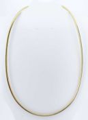 18CT YELLOW & WHITE GOLD NECKLACE, stamped '750' and 'Italy', 39cms long, 14.7gms Provenance: