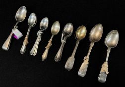 ASSORTED PART SETS OF SILVER TEA, EGG & COFFEE SPOONS, various dates, including 3 fiddle pattern egg