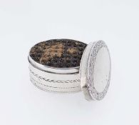 GEORGE III SILVER NUTMEG GRATER, of oval form, Birmingham 1801, Samuel Pemberton, 18.5gms (excluding