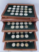 'THE 100 GREATEST MASTERPIECES' SILVER MEDALLION PROOF COLLECTION, c. 1970s, John Pinches/Franklin