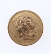 ELIZABETH II GOLD SOVEREIGN, 1963, 8.0gms Provenance: private collection Rhondda Cynon Taf,