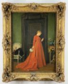 AUGUSTE TELMOUCHE (French, 1829-1890) oil on canvas - A Gentle Knock, signed and dated 1868, 58 x