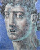 RICARDO CINALLI (Argentinian, b. 1948) large pastel on paper - head portrait of a Roman male, date