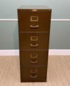 VINTAGE BECKHAM-THOMASSON PAINTED METAL FOUR-DRAWER FILING CABINET, 132.5cms high