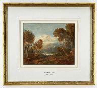 JOHN VARLEY (1778-1842) watercolour - Figures in a Wood, indistictly signed,19 x 23.5cm