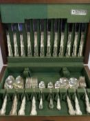 ONEIDA CASED CANTEEN OF EPNS CUTLERY, 44 pieces