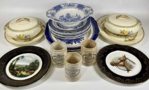 JAMES KEILLER & SON LTD VINTAGE DUNDEE MARMALADE POTS (3) - 12cms tall, Allertons English Chinese