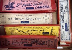 BRITAINS SOLDIERS EMPTY BOXES (5) - late 19th/early 20th century comprising 5th Royal Irish Lancers,