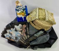 CANVAS HOLDALLS, WICKER BASKETS, Spanish folding fans, ETC