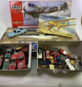 AIRFIX BOXED SUPERMARINE SPITFIRE SCALE 1:24, a boxed Heller kit and a boxed Lima Intercity 125