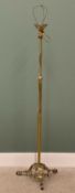 BRASS RISE & FALL STANDARD LAMP, 164cms H