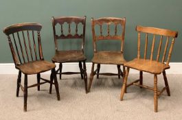 VINTAGE CHAIR ASSORTMENT - (4) farmhouse type including a pair