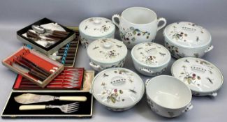ROYAL WORCESTER 'OVEN TO TABLE' WARE - Strawberry Fair pattern, a quantity of tureens, ETC, some