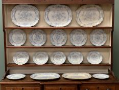 ASIATIC PHEASANT POTTERY DRESSER SET, seventeen pieces to include five meat platters