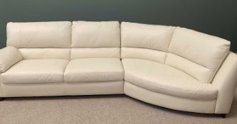 NATUZZI ITALIAN WHITE LEATHER 