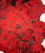 KARL GHATTAS (Egyptian-British, 1958-2007) oil on board - flower study entitled 'Passion', signed