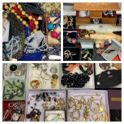 GOLD TONE, 925 SILVER & STYLISH VINTAGE & MODERN COSTUME JEWELLERY - within an Italian type inlaid