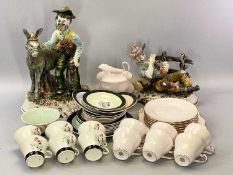 CAPODIMONTE TYPE MODELS - bearded gentlemen in typical poses, 37 x 21cms the largest, also, a