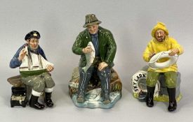 ROYAL DOULTON FIGURES (3) - 'The Boatman' HN2417, 18cms tall, 'A Good Catch' HN2258, 18cms tall