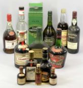 ALCOHOL ASSORTMENT - 10 bottles to include Drambuie, Quantro, Sambuca, Baileys ETC, a vintage