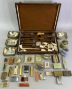 SMOKING INTEREST - various pipes including clay, also, a quantity of lighters and associated items