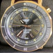 VOSTOK EUROPE LUNOKHOD HELIUM VALVE WRISTWATCH - with leather strap, in original presentation case