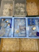 QUALITY DRINKING & OTHER GLASSWARE including heavy bowls, mantel clock, ETC, a very large assortment