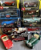 BURAGO DIECAST/PLASTIC 1:18 & 1:24 SCALE COLLECTORS VEHICLES (12) - to include a Bugatti Divo,