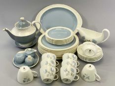 WEDGWOOD ICE ROSE TEAWARE and Wedgwood of Etruria and Barlaston Summery Sky teaware, approximately