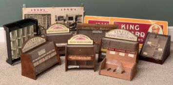 TOBACCONIST'S HUMIDOR STYLE DISPLAY CASES - mainly for cigars and advertising material, an excellent