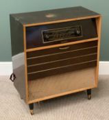 HMV FLOORSTANDING GRAMOPHONE, model 1628, 89cms H, 75cms W, 39cms D and a quantity of vinyl records