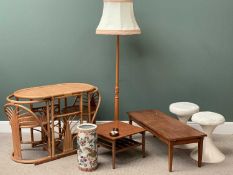 FURNITURE ASSORTMENT - to include bamboo/cane bistro set, 75cms H, 101cms W, 54cms D, Chinese