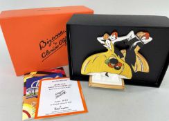 WEDGWOOD CLARICE CLIFF 'AGE OF JAZZ' TWIN DANCERS, limited edition (107/1000) shape 434, with COA,