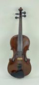 BAVARIAN VIOLIN, c. 1900, L.O.B. 35.5cm (14in), bears label inscribed in ink 