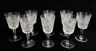 WATERFORD CRYSTAL 'ALANA' RED WINE GLASSES (8)Condition Report:One has a cracked base.One has a very