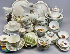 ROYAL WORCESTER EVESHAM & OTHER SIMILARLY FRUIT DECORATED TABLEWARE - 44 pieces and other various