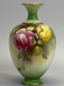 ROYAL WORCESTER BO2 VASE - 13cms tall