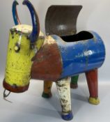 LARGE METAL PLATE MODEL 'BRUCE THE BULL' - drinks cooler, 74 x 69 x 30cms