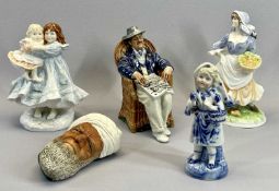 ROYAL DOULTON FIGURE 'TAKING THINGS EASY' HN2677 - 19cms tall, Bossons bust, Royal Worcester 'Old