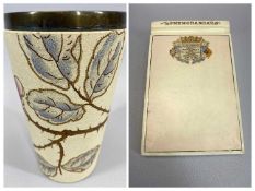 MACINTYRE MEMORANDA (HOLLANDS CHINA ROOMS LLANDUDNO) - 3cms H, 9cms W, 14cms L and a Staffordshire