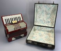 ACCORDION - GALOTTA, cased, 26 keys, 56 buttons, 38cms H, 35cms W, 24cms D