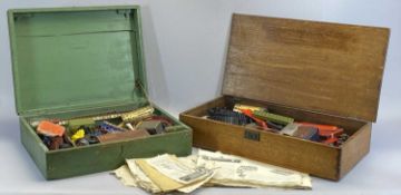 MECCANO - two vintage boxes with comprehensive contents