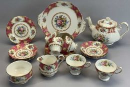 ROYAL ALBERT LADY CARLYLE TEAWARE - approximately 20 pieces