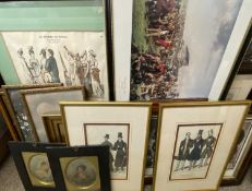 PAINTINGS, PRINTS ASSORTMENT - Victorian type prints, ETC (a large assortment)