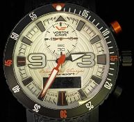 VOSTOK EUROPE BENEDIKTAS VANAGAS 172/500 WRISTWATCH - with leather strap, in original packing case