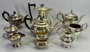 TEA SERVICE, FLATWARE and a large assortment of other plated ware (3 boxes)