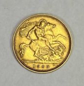 EDWARD VII GOLD HALF SOVEREIGN DATED 1905