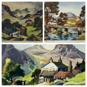 JAMES PRIDDEY watercolour - titled verso 'Mountain Farm, Tryfan', signed, 28 x 41cms